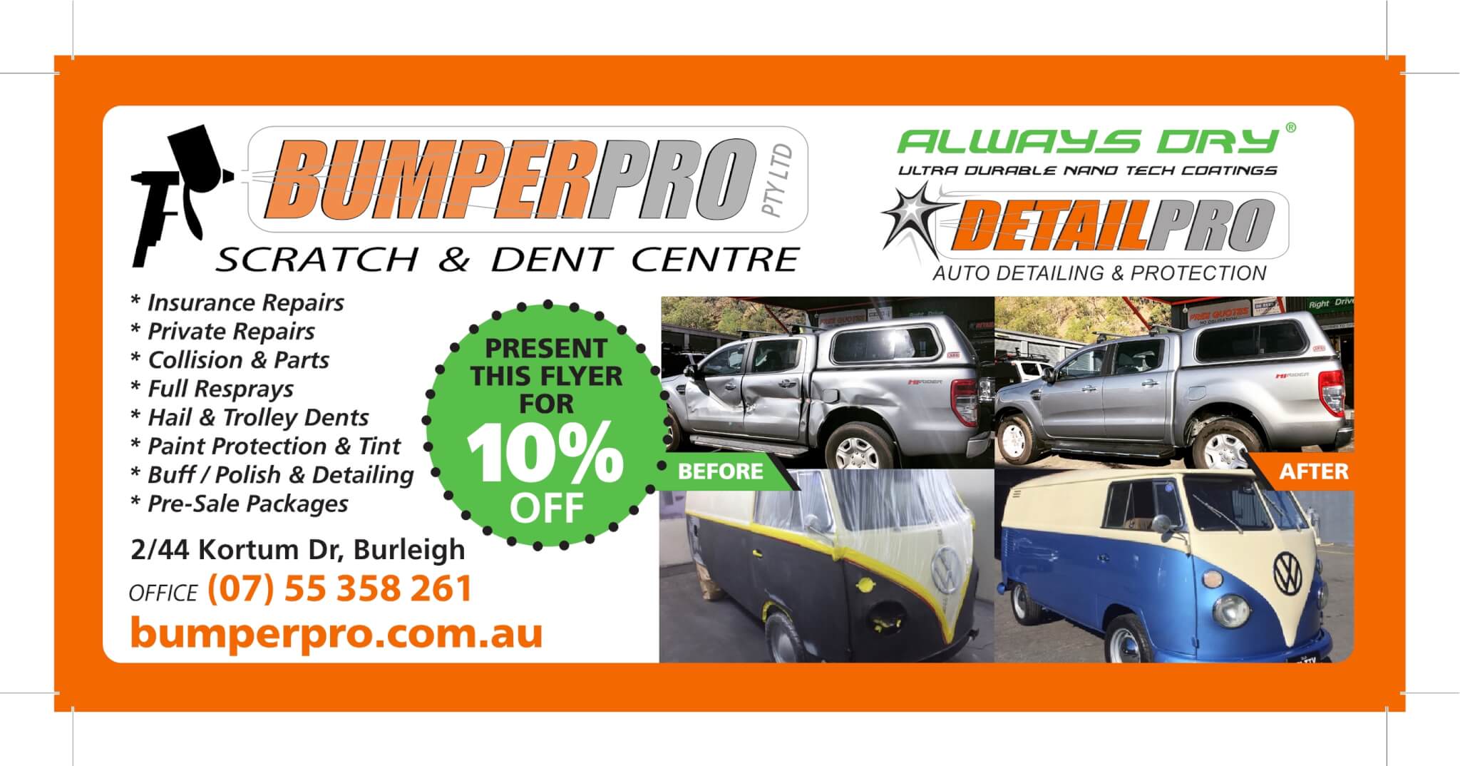 bumperpro advertising flyer